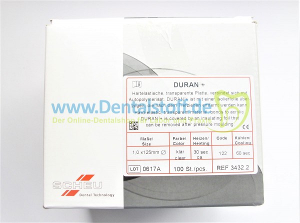 Duran+ Tiefziehfolien 125mm rund klar - verschiedene Varianten