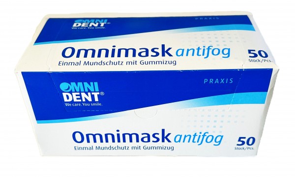 Omnimask Mundschutz Anti-Fog latexfrei zum Binden - 50 Stück
