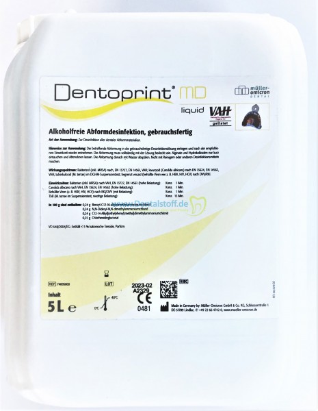 Dentoprint MD liquid 74005000 - 5 Liter