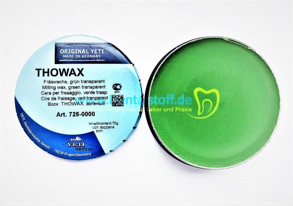 Thowax Fräswachs grün transparent / grau opak - 70g Dose