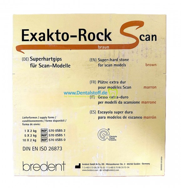 Exakto Rock S Superhartgips für Scan-Modelle braun, Klasse 4