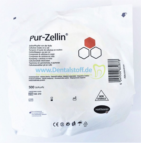 Pur Zellin 4 x 5cm Zellstofftupfer von der Rolle