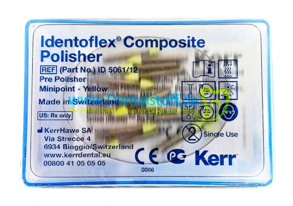 Identoflex Polierer Minispitze gelb ID5061 - 12 Stück