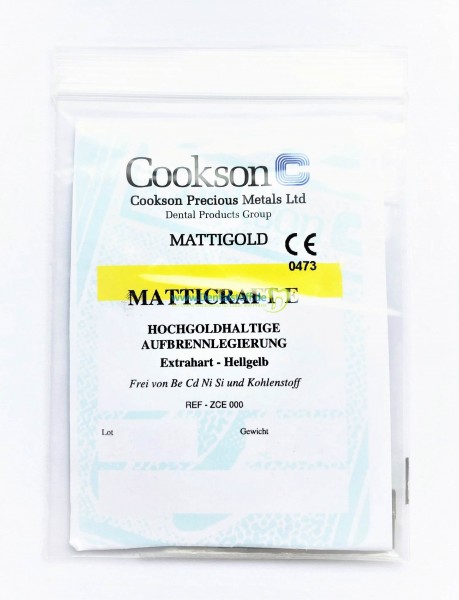 Matticraft E weiss - hochgoldhaltige Legierung aufbrennfähig ZCE000