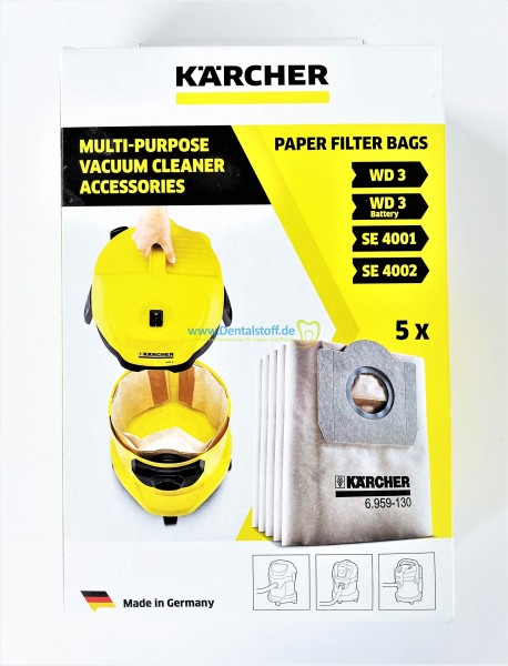 Papierfilter 6.959-130.0 für WD3 - 5 Stück