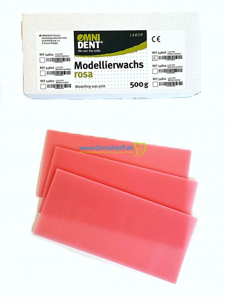 Modellierwachs Plattenwachs rosa