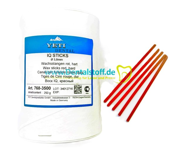 IQ Sticks Wachsstangen rund hart rot - 250g