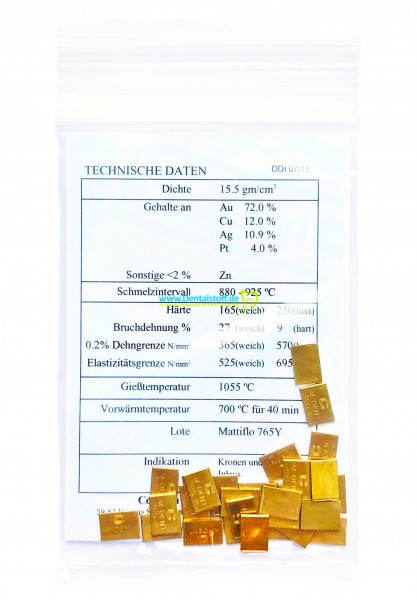 Mattident Bio R gelbfarben - hochgoldhaltige Gusslegierungen - 10g