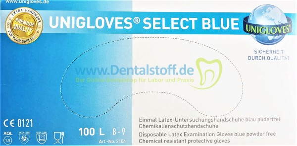 Select Blue Latexhandschuhe puderfrei - 100 Stück