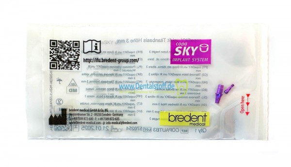 copaSKY uni.fit Titanbasis / Titanbasis L mit Schraube für offene Systeme