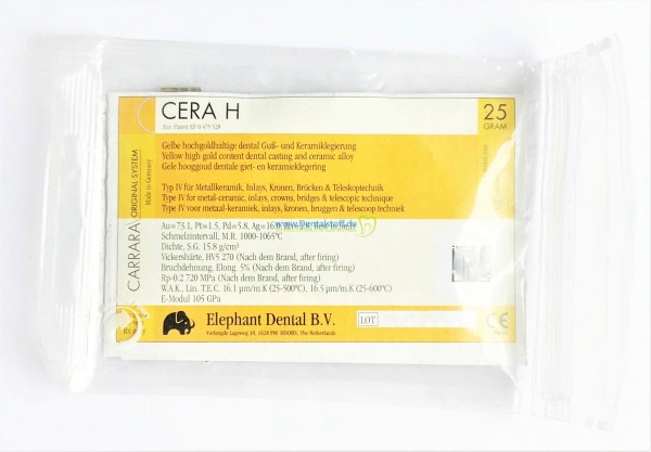 Cera H - hochgoldhaltige Au-Pt multiindikative Legierung 5317130010