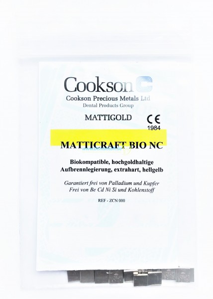 Matticraft Bio NC weiss - hochgoldhaltige Legierung aufbrennfähig ZCN000 - 20g