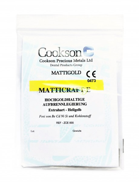 Matticraft E weiss - hochgoldhaltige Legierung aufbrennfähig ZCE000 - 20g