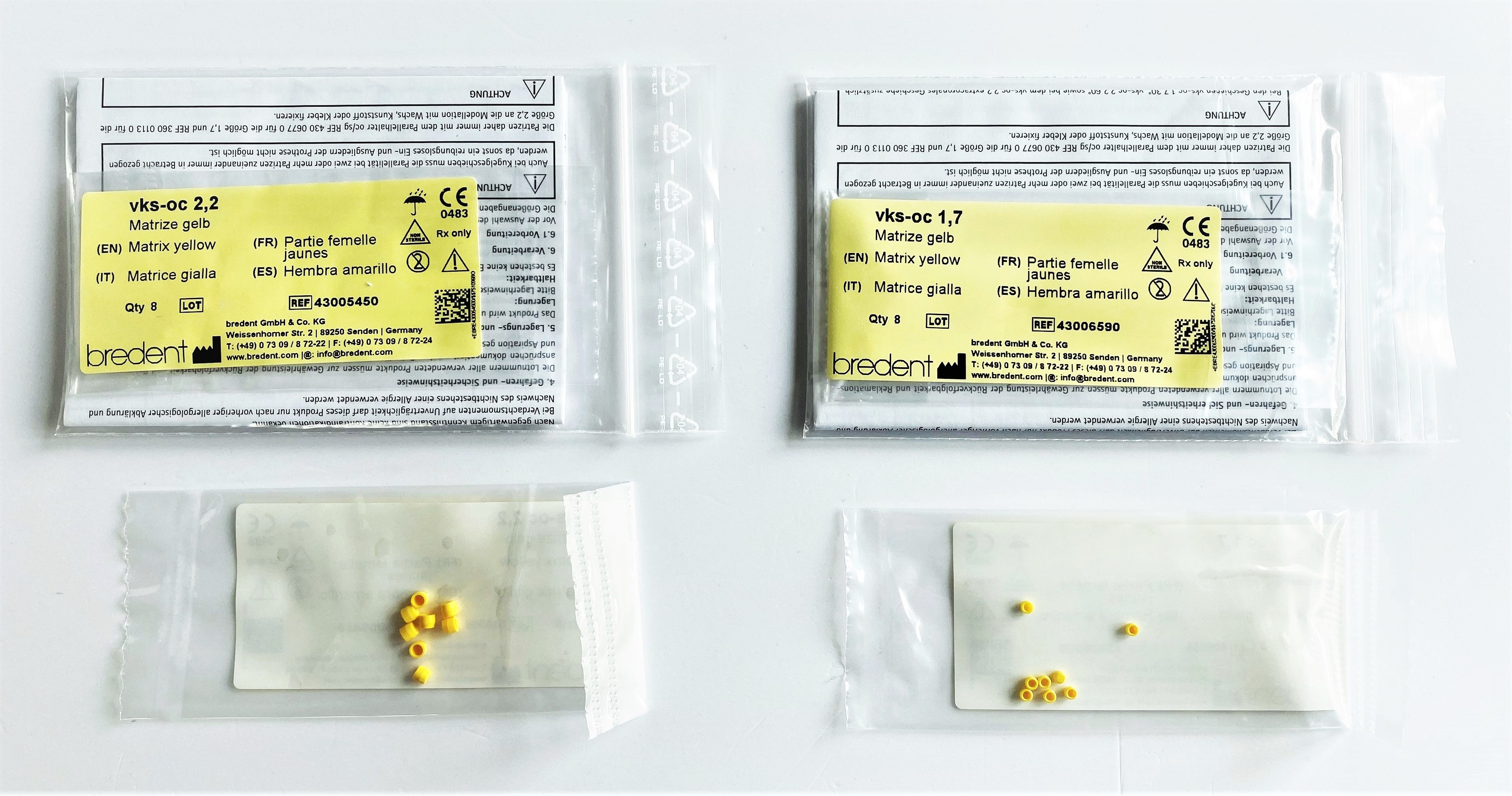 Bredent Vario Kugel Snap VKS OC Matrizen, starr Ã˜ 1,7 mm