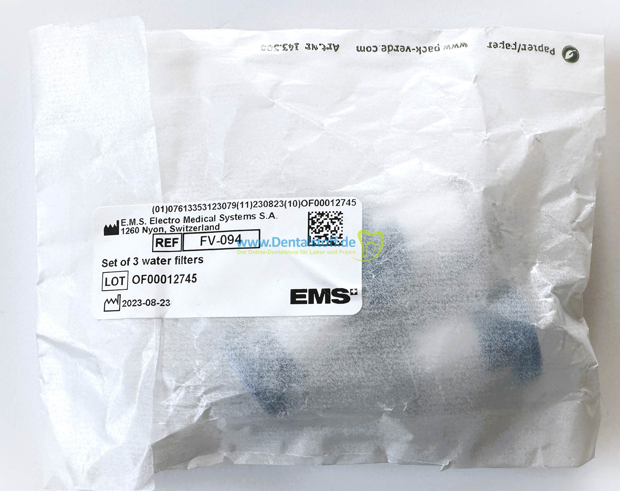 EMS Air Flow Wasserfilter FV094 3 Stück Dentalstoff Der für Labor