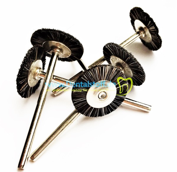 Robinson Bürstchen Nr.9 - 15mm Ø, schwarz/weiss, montiert - verschiedene Varianten