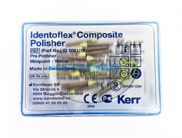 Identoflex Polierer Minispitze gelb ID5061 - 12 Stück