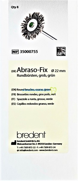 Abraso Fix Rundbürsten grob, grün 22mm 35000755 - 8 Stück