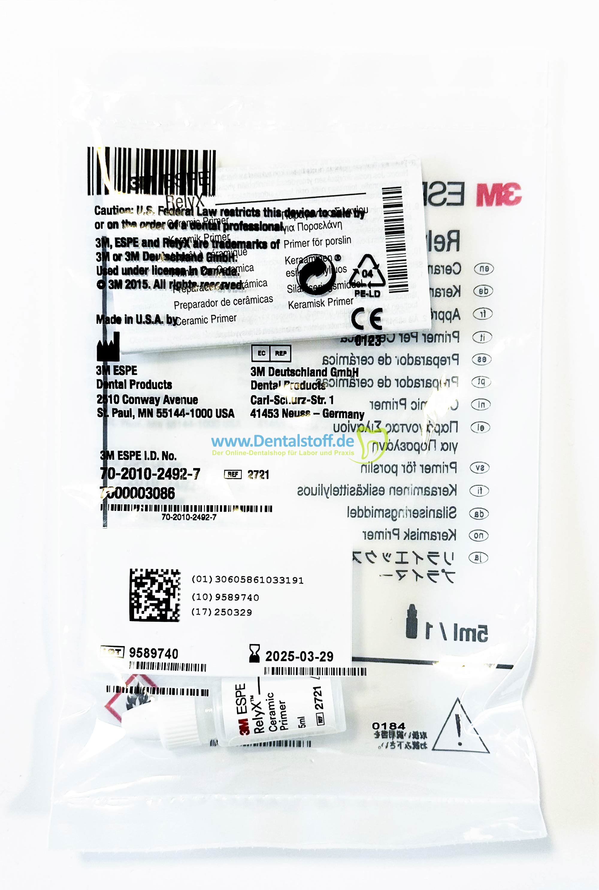 3M Espe RelyX Ceramik Primer 2721 5ml Dentalstoff Der