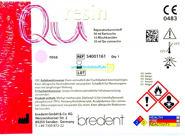 Qu resin Prothesenreparaturkunststoff