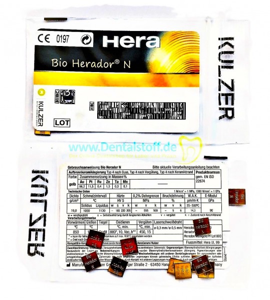 Bio Herador N - hochgoldhaltige Aufbrennkeramiklegierung 12570000