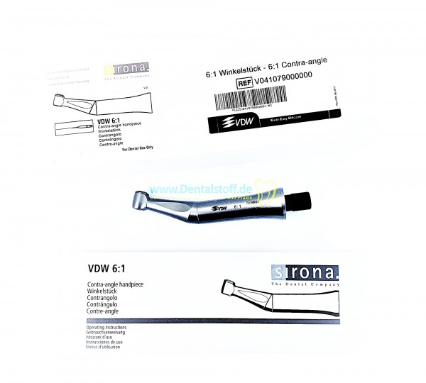 Sirona Winkelstück 6:1 für Gold / Silver Endo Motor V041079000000