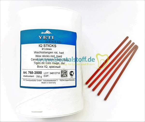 IQ Sticks Wachsstangen rund hart rot - 250g