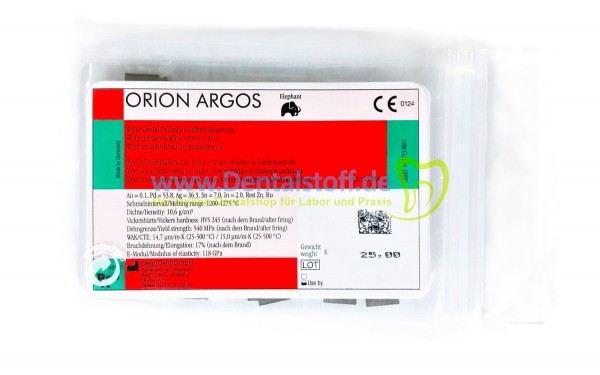 Orion Argos - Palladium Basis Keramik Aufbrennlegierung 5317130011 - 25g