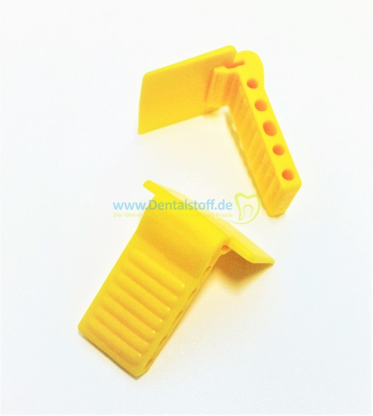 Bissplatten Color Posterior gelb - 8 Stück