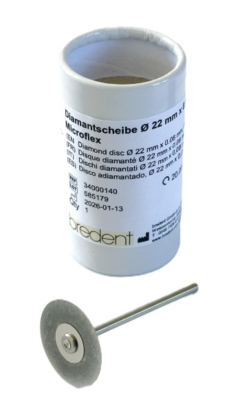 Diamantscheibe 22mm beidseitig, montiert