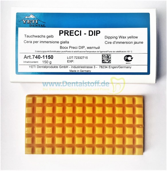 Preci Dip Tauchwachs gelb / rot - 150g