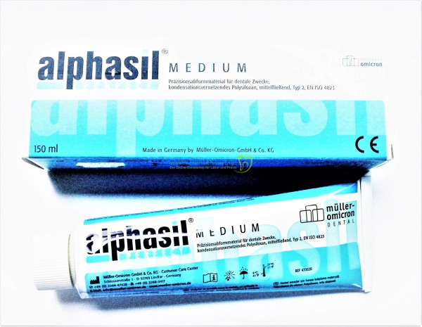 Alphasil Perfect medium Härterpaste blau - 150ml Tube