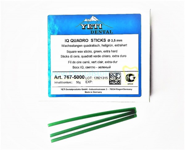 IQ Quadro Sticks - Gussbalken quadratisch, hart, hellgrün - 50g