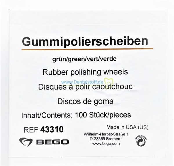 Gummipolierscheiben - 100 Stück