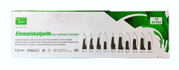 Einmalskalpelle mit Griff - 10 Stück
