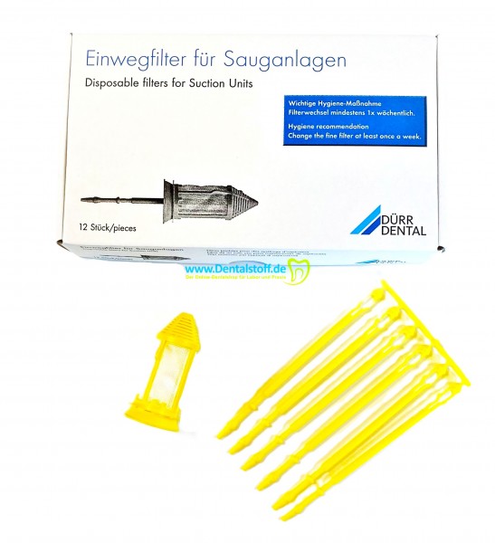 Einwegfiltersiebe für Absauganlagen gelb