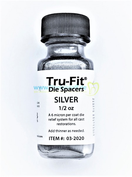 Tru Fit Stumpflack silber - 15ml Pinselflasche